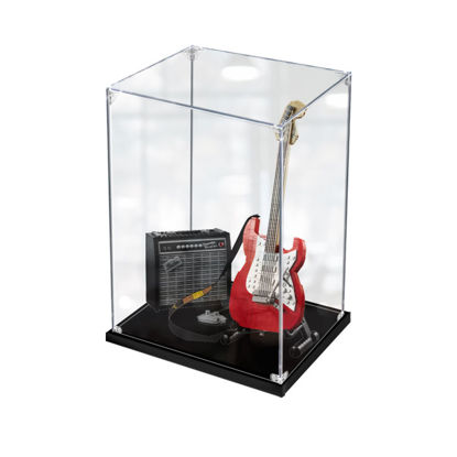 Picture of Acrylic Display Case for LEGO 21329 Ideas Fender Stratocaster Figure Storage Box Dust Proof Glue Free