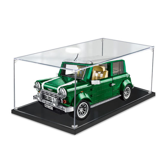 Picture of Acrylic Display Case for LEGO 10242 Creator Expert Mini Cooper MK VII Figure Storage Box Dust Proof Glue Free