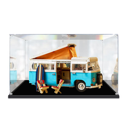 Picture of Acrylic Display Case for LEGO 10279 Creator Expert Volkswagen T2 Camper Van Figure Storage Box Dust Proof Glue Free
