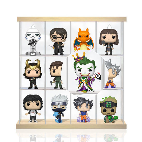 Picture of Acrylic Display Case for Funko Pop! Vinyl DC Comics Emperor Joker 3.75 Inch Compatible 12 Slots Wall Mount Dust Proof Glue Free