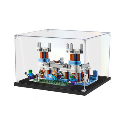 Picture of Acrylic Display Case for LEGO 21186 Minecraft The Ice Castle Figure Storage Box Dust Proof Glue Free