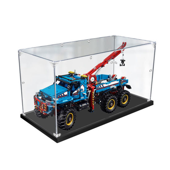 Picture of Acrylic Display Case for LEGO 42070 Technic 6x6 All Terrain Tow Truck Figure Storage Box Dust Proof Glue Free