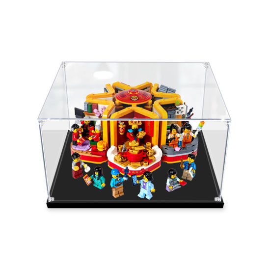 Picture of Acrylic Display Case for LEGO 80108 Lunar New Year Traditions Figure Storage Box Dust Proof Glue Free