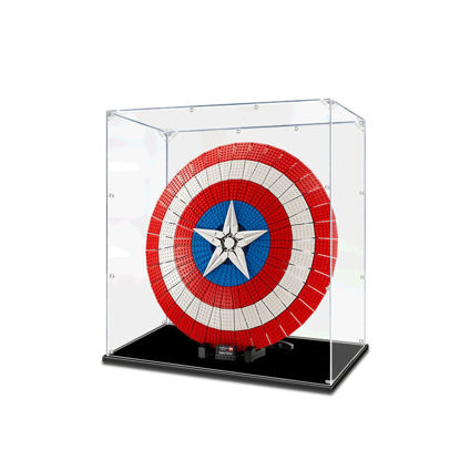 Picture of Acrylic Display Case for LEGO 76262 Marvel Super Heroes Captain America's Shield Figure Storage Box Dust Proof Glue Free