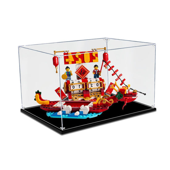 Picture of Acrylic Display Case for LEGO 40678 Seasonal Chinese Traditional Festival Calendar Figure Storage Box Dust Proof Glue Free