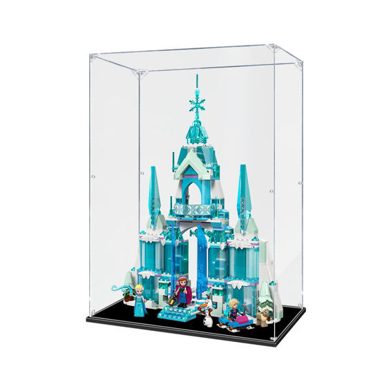 Picture of Acrylic Display Case for LEGO 43244 Disney Elsa's Ice Palace Figure Storage Box Dust Proof Glue Free