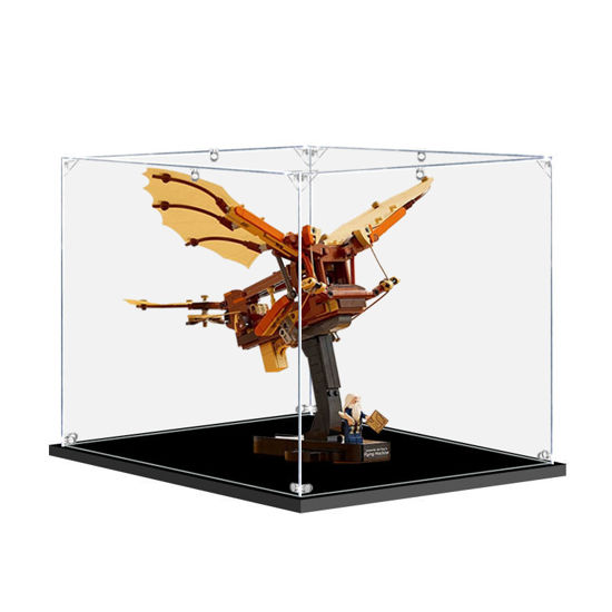 Picture of Acrylic Display Case for LEGO 10363 Icons Leonardo da Vinci's Flying Figure Storage Box Dust Proof Glue Free