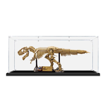 Picture of Acrylic Display Case for LEGO 76968 Jurassic World Dinosaur Fossils Tyrannosaurus rex Figure Storage Box Dust Proof Glue Free