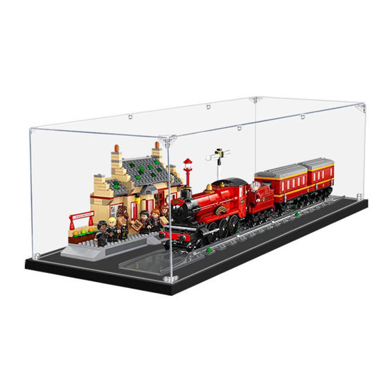Picture of Acrylic Display Case for LEGO 76423 Harry Potter Hogwarts Express & Hogsmeade Station Figure Storage Box Dust Proof Glue Free