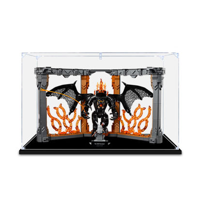 Picture of Acrylic Display Case for LEGO 10367 Icons Lord of the Rings Balrog Book Nook Figure Storage Box Dust Proof Glue Free