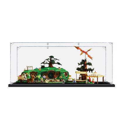 Picture of Acrylic Display Case for LEGO 10354 Icons The Lord of the Rings The Shire Figure Storage Box Dust Proof Glue Free