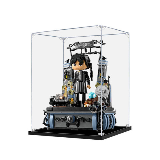 Picture of Acrylic Display Case for LEGO 76780 Wednesday Addams Figure Storage Box Dust Proof Glue Free
