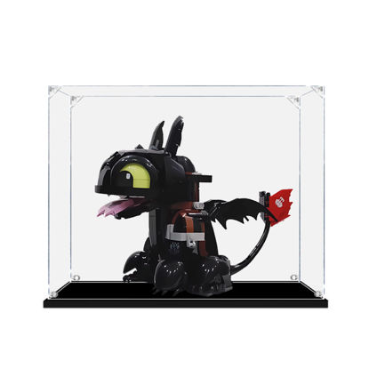 Picture of Acrylic Display Case for LEGO 10375 Icons How to Train Your Dragon:Toothless Figure Storage Box Dust Proof Glue Free