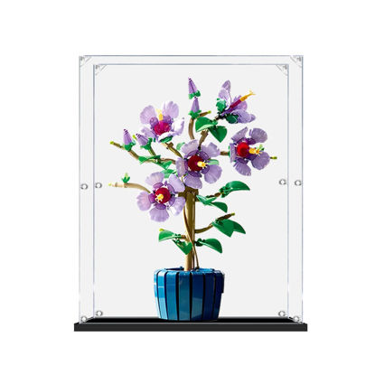 Picture of Acrylic Display Case for LEGO 10372 Botanicals Hibiscus Figure Storage Box Dust Proof Glue Free