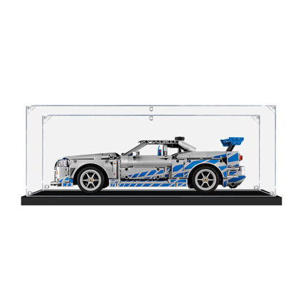 Picture of Acrylic Display Case for LEGO 42210 Technic 2 Fast 2 Furious Nissan Skyline GT-R (R34) Figure Storage Box Dust Proof Glue Free