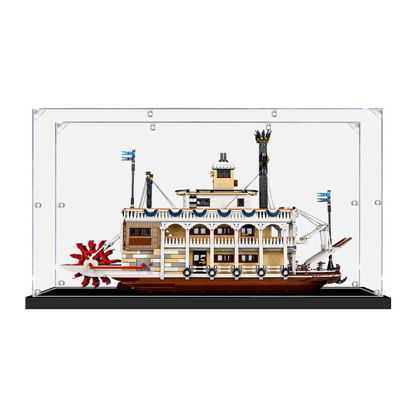 Picture of Acrylic Display Case for LEGO 21356 Ideas River Steamboat Figure Storage Box Dust Proof Glue Free