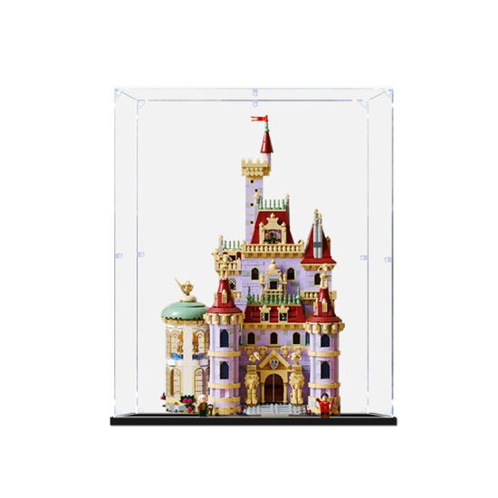 Picture of Acrylic Display Case for LEGO 43263 Disney Princess Beauty and the Beast Castle Figure Storage Box Dust Proof Glue Free