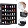 Picture of Small Minifigure Display Case - Building Block Toy Minifigures Display Case Minifigure Wall Cabinet Showcase for Small Miniature Collectibles Mini Brands, with Acrylic Door Lockable (Black Finish Frame)