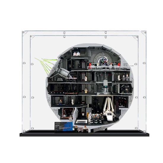 Picture of Acrylic Display Case for LEGO 75419 Star Wars Death Star Figure Storage Box Dust Proof Glue Free