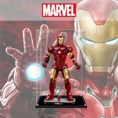 Picture of Acrylic Display Case for LEGO 76344 Marvel Iron Man Mark 3 Collectors’ Edition Figure Storage Box Dust Proof Glue Free